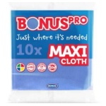 Törlőkendő, univerzális, 10 db, BONUS "MAXI", kék