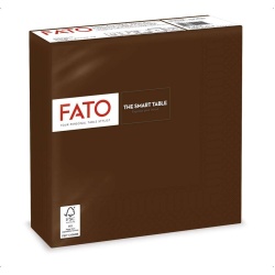 FATO Szalvéta Barna 33*33cm 2rtg.50db/csomag, 24 csomag/karton
