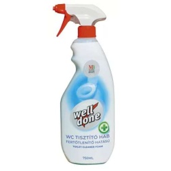 Well done WC tisztító hab szórófejes, fertőtlenítő hatású 750 ml